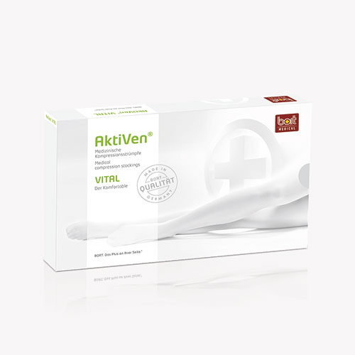 BORT AktiVen® VITAL kompresinės kojinės iki šlaunies viršaus 2 k.kl.